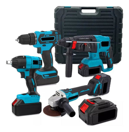 Kit de caja de 4 herramientas con batería sin escobillas de 21 V